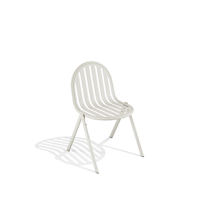 Chaise empilable sans accoudoirs Melik, Blanc