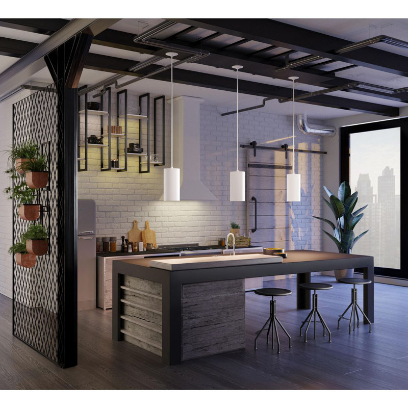 Jennette Outdoor Pendant, 132.8" H x 6" W x 6" D, 250, White