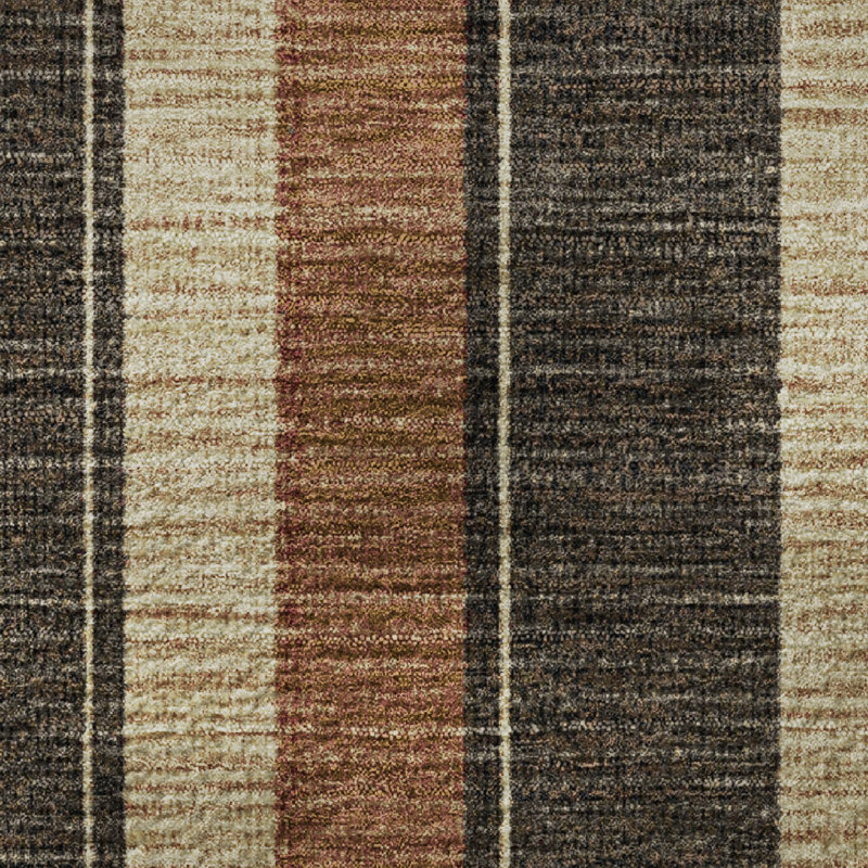 Tapis à rayures Tiana lavable à la machine de qualité supérieure, Rond 8 pi