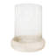 Isadora Glass/Marble Tabletop Hurricane-1902643445