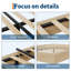 Cadre de lit California King Size, lit plateforme en bois, cadre de lit