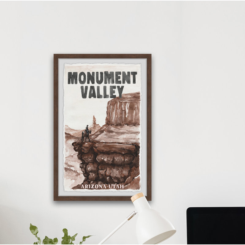 Arizona Monument Valley - Reproduction d'annonces encadrées sur papier, H 30 po x l 20 po x P 1,5 po