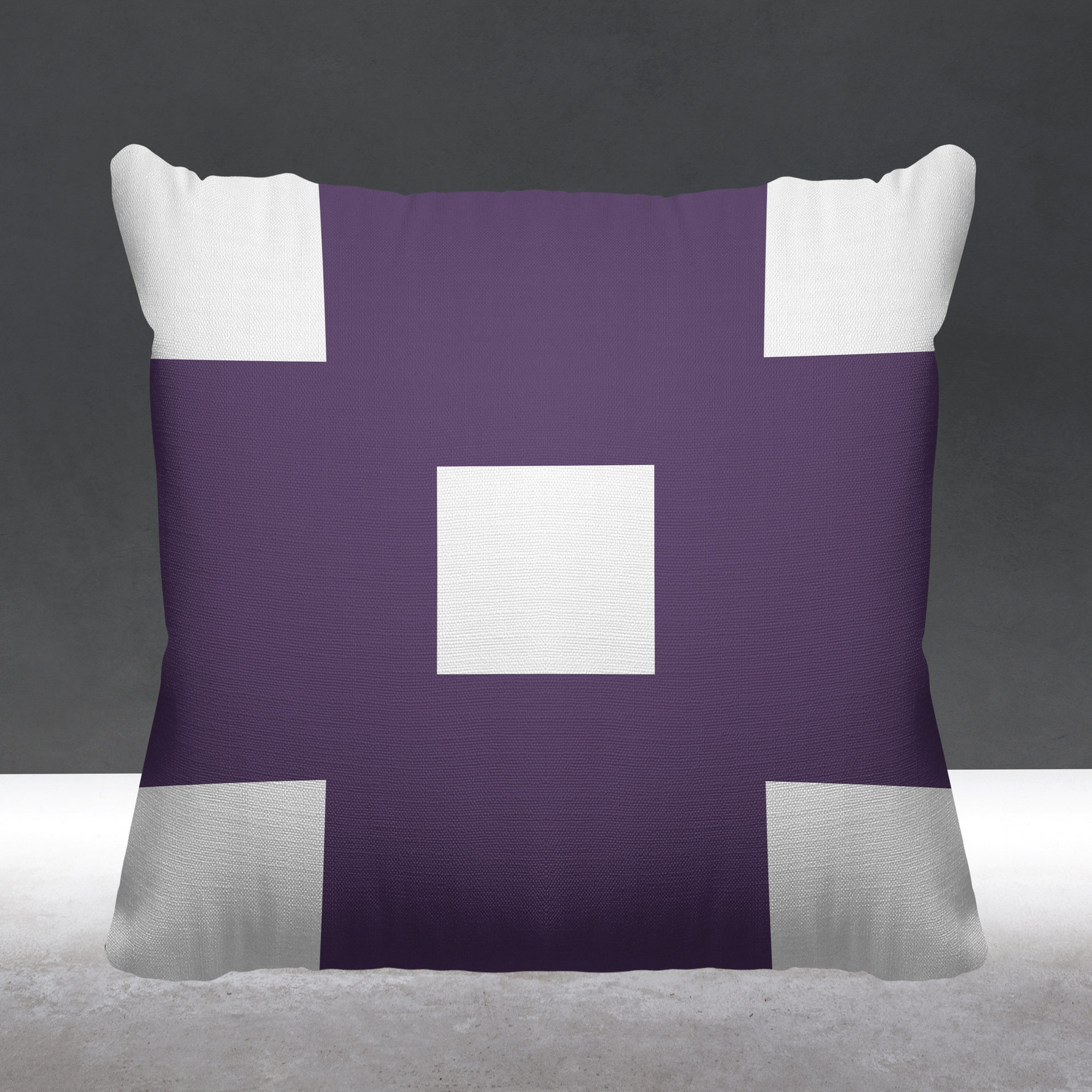 Luella Geometric Indoor/Outdoor Throw Pillow, 20W" x 20H", Purple