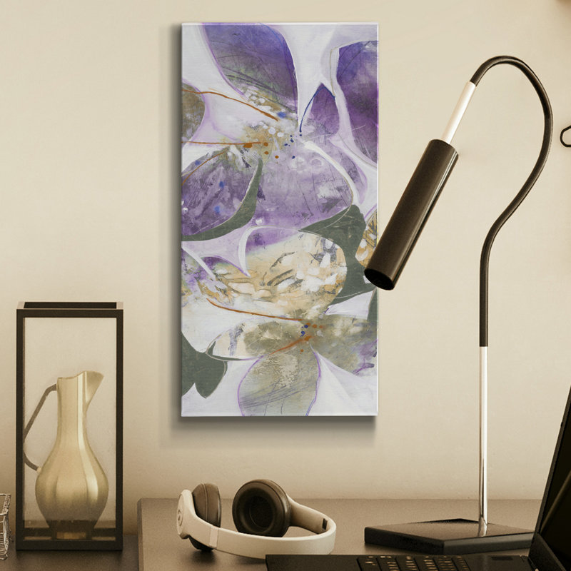 Jazzy Petals V5 - Toile tendue avec châssis de qualité supérieure - prête à être accrochée, H 40 po x l 20 po x P 1,5 po