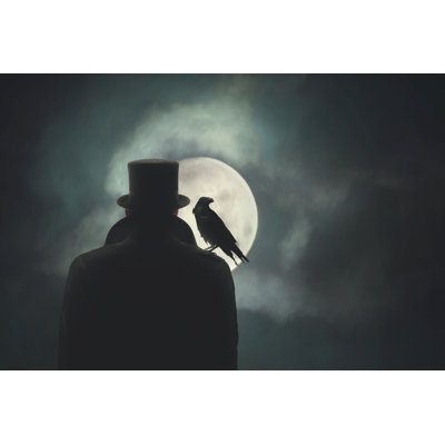 Man With Crow by Francescoch - Wrapped Canvas Print