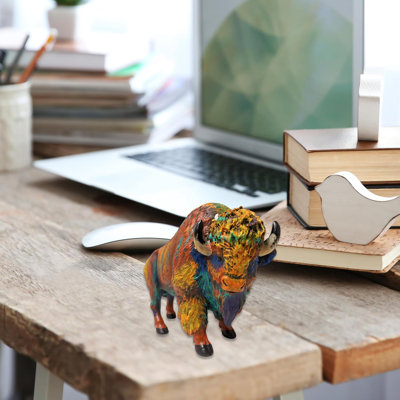Figurine de bison américain en résine