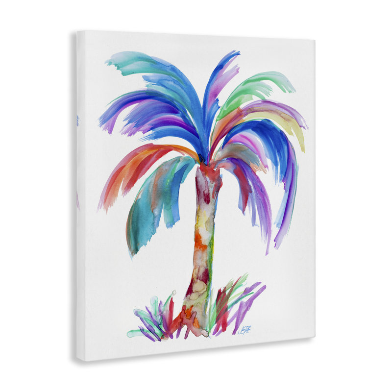 "Bold Palm Tree", art mural par Julie DeRice, H 40 po x l 30 po