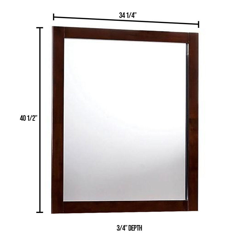 Miroir Menne au fini cerisier brun