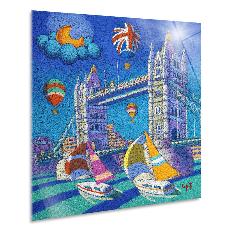 London, Tower Bridge by Stefano Calisti - No Frame Painting on Plastic / Acrylic, 65cm H x 65cm W