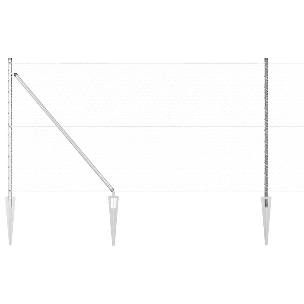 Vidaxl Fence With Posts PVC-Coated Steel