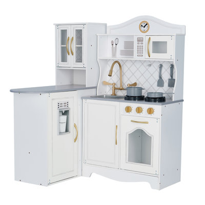 Teamson Kids Little Chef Retro Play Kitchen Set with Effects	