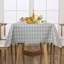Nappe en vinyle à carreaux avec envers en flanelle, 132 x 178 cm, grise
