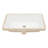 21"x13" White Ceramic Rectangular Undermount Bathroom Sink with Overflow