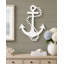 Décoration murale extérieure ancre nautique avec chaîne - PVC résistant aux intempéries - Style bord de mer-1999444911