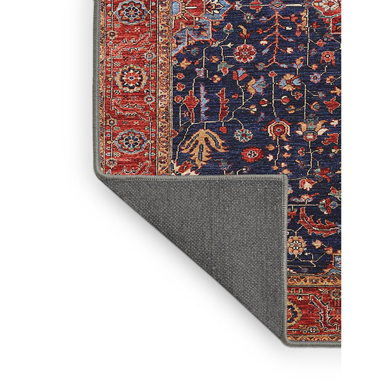 Tapis oriental rouge et bleu, Rectangle 8 pi x 12 pi