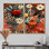 Motif floral rustique bohémien - chalet, art mural traditionnel 2 pièces