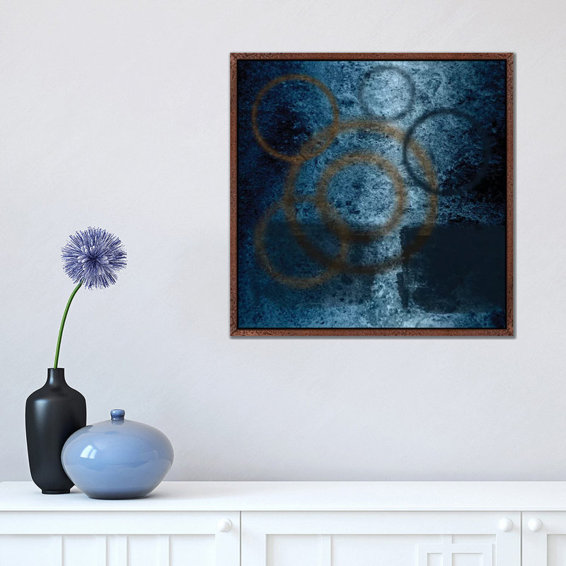 Mississippi Blues II by Sheldon Lewis - Print on Canvas, 45.72cm H x 45.72cm W x 3.81cm D, Classic Brown Wood Framed