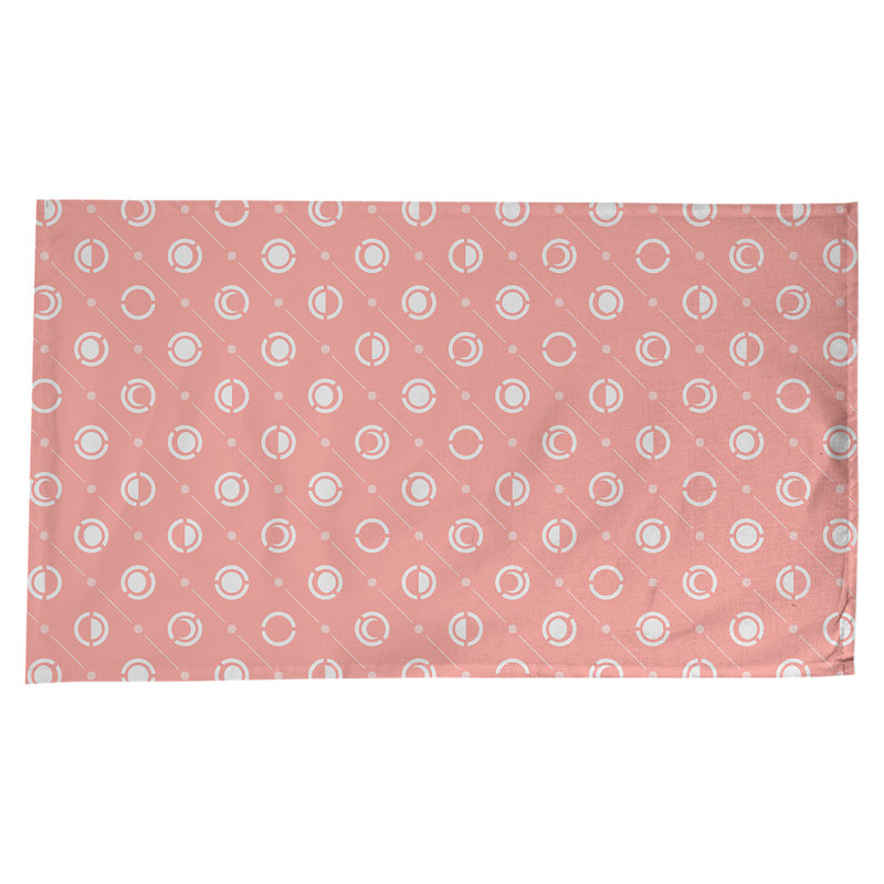 Classic Moon Phases Tablecloth, Red/Peach