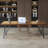 Nut-brown Rectangular Solid Wood writing desk-118342793