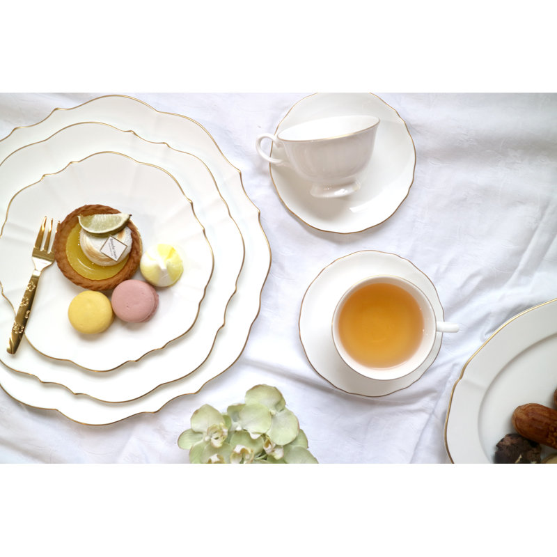 Amelie Bone China, Brushed Gold