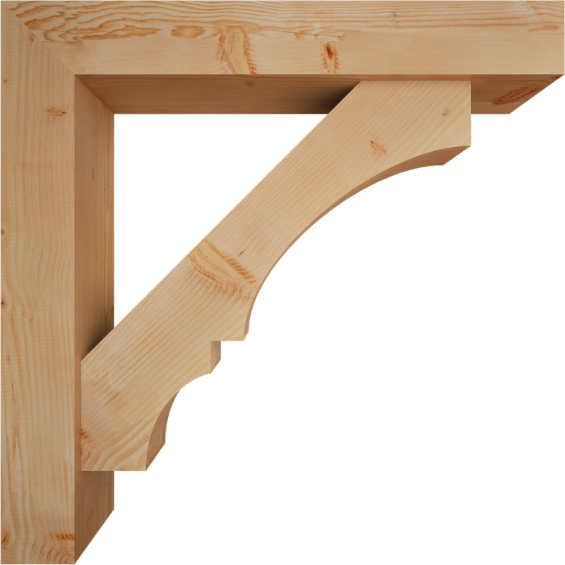 Support de bloc Balboa avec entretoise décalée, 42 x 42, Sapin Douglas de l 7 1/2 (lisse)