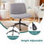 Chaise de bureau Aguilera avec assise large de 66 cm (26 pouces), piètement croisé, sans accoudoirs et à roulettes-2085797679-2096535494