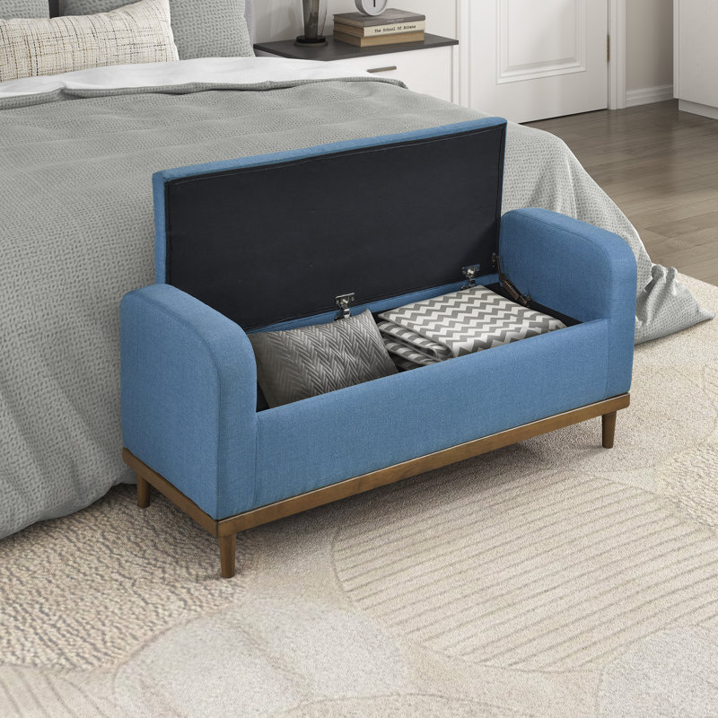 Banc de rangement 50 po Prea, Bleu
