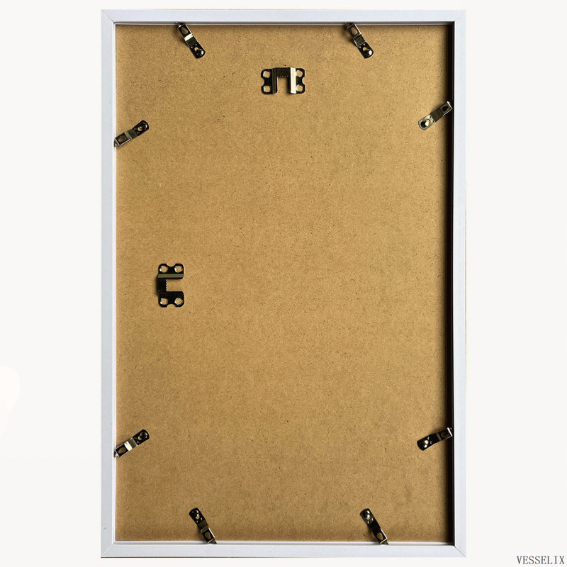 Ensemble de 5 cadres photo blancs en PVC, à fixer au mur, Blanc, 10.5"W x 16.5 "H