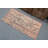 Handcrafted Turkish Vintage Rug with Delicate Teal Floral Finish for Entryways