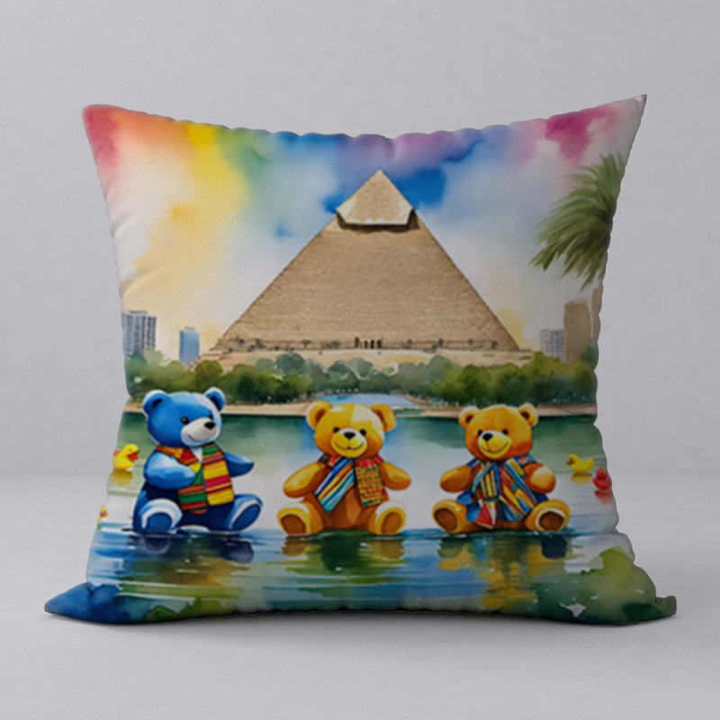 Polyester Throw Square Pillow Cover & Insert