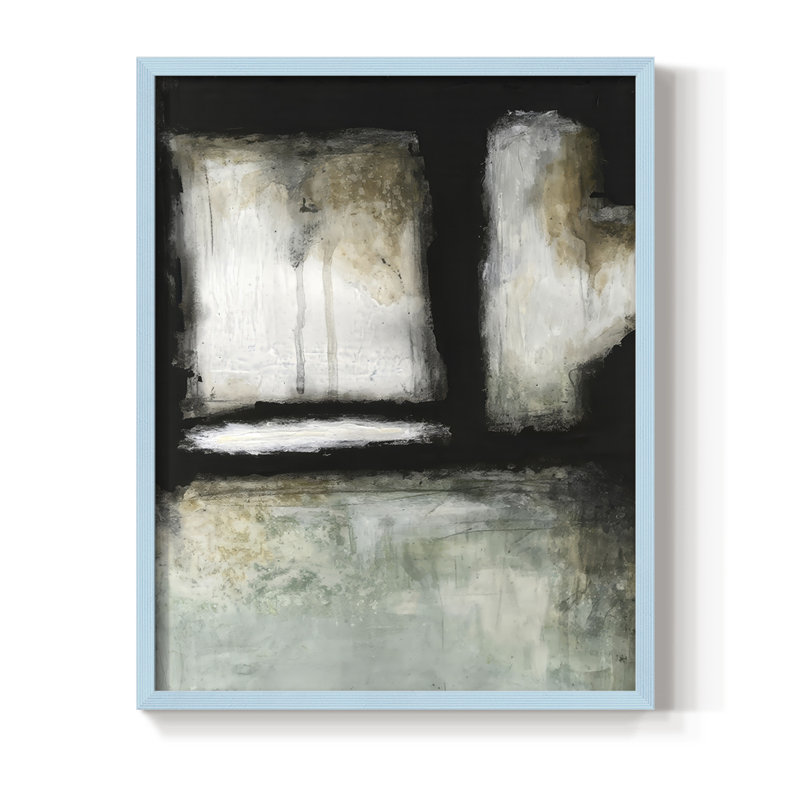 Reproduction encadrée Penumbra IV - bois massif, H 15 po x l 12 po, Cadre bleu