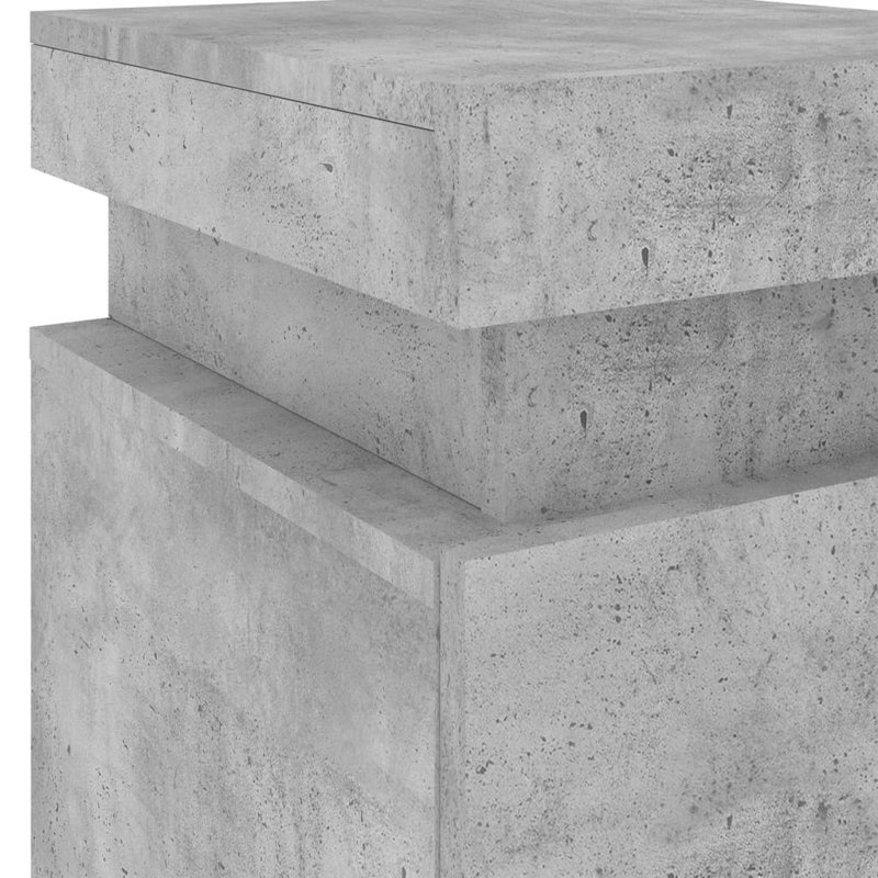 Oakhur 35cm W Manufactured Wood Bedside Table, Concrete Gray