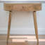 Console Albion, 1 tiroir, pieds nordiques, brun clair