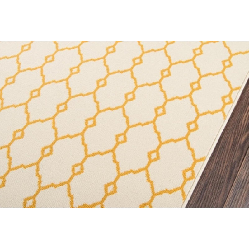 Yepez Yellow/Beige Rug, Runner 2'3" x 7'6"