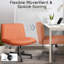Chaise de travail pivotante en tissu Caelie-105049648