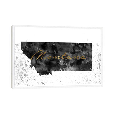 Montana Black And White Gold - Print on Canvas
