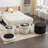 Round Upholstered Velvet Ottoman-1593283543