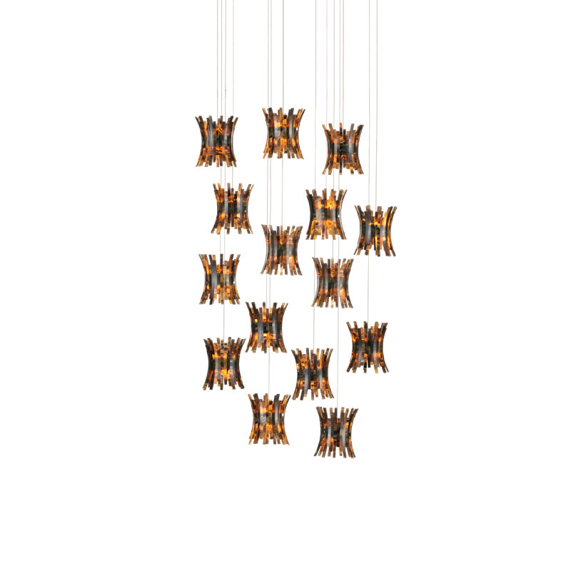 Alsop 15 - Light Silver Cluster Pendant