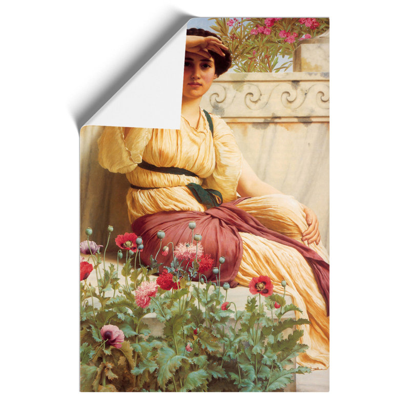 A Tryst by John William Godward - No Frame Painting, 30cm H x 21cm W x 0.1cm D