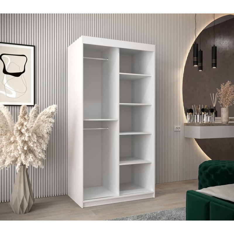 Manufactured Wood Wardrobe, White
