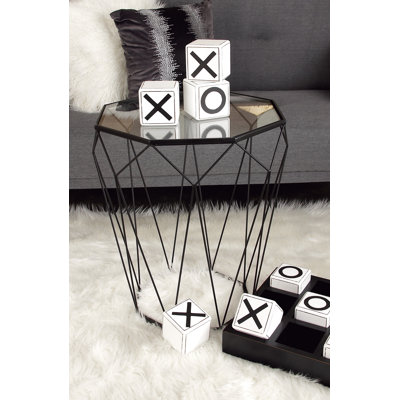 Tori Glass Top End Table