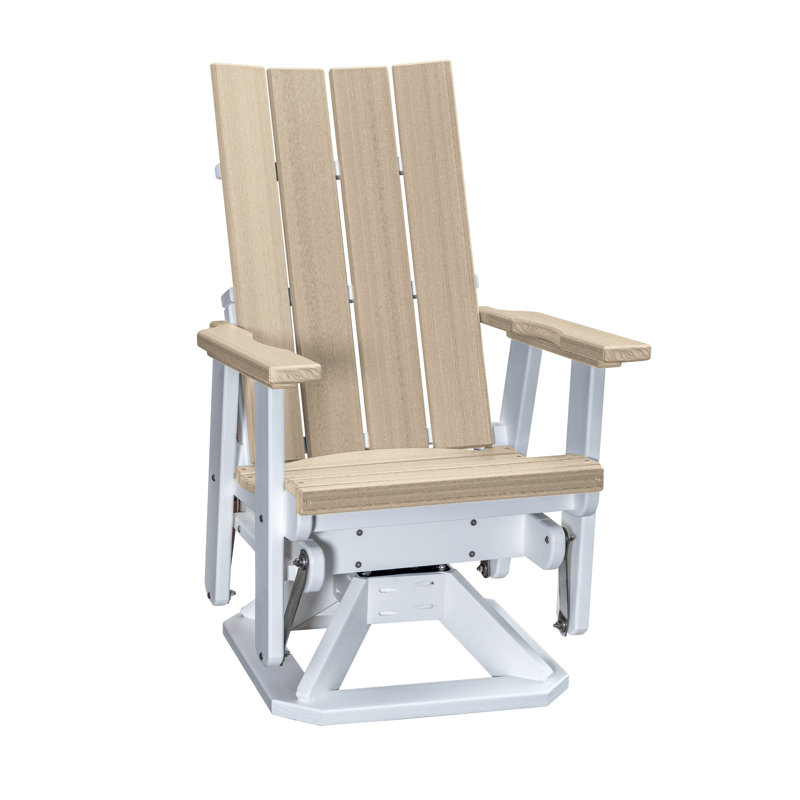 Fauteuil oscillant Brandon , Bois patiné / blanc