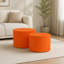 Ensemble de 2 tables gigognes en MDF, table basse ronde artisanale pour salon/espace détente, orange-742483284