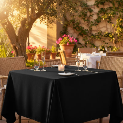 100% spun polyester square table linen 4 PK By Rifz Textiles