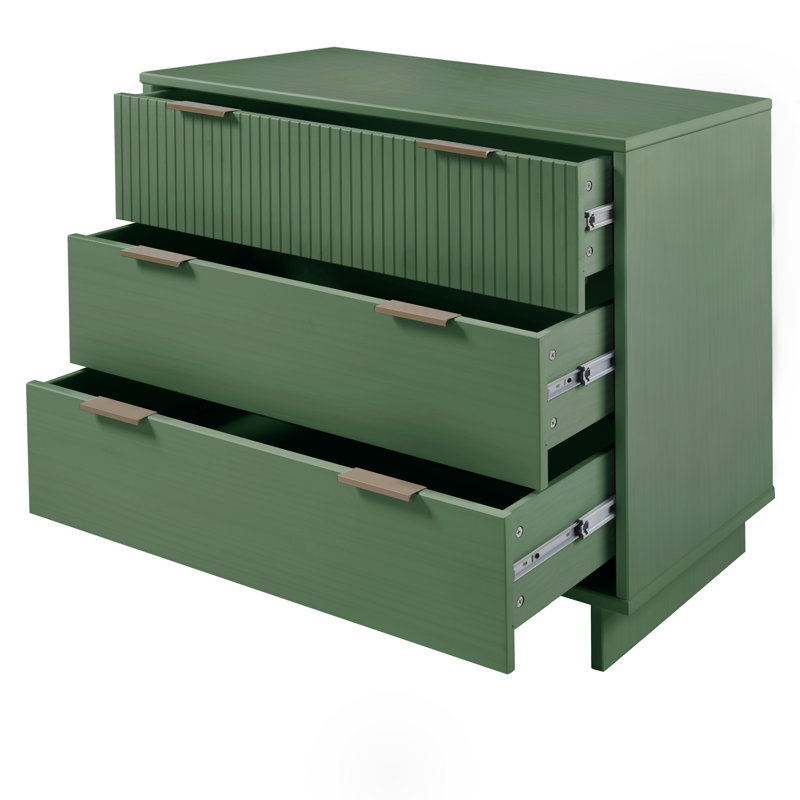 Commode 3 tiroirs l 37,95 po Wendee, Vert sauge