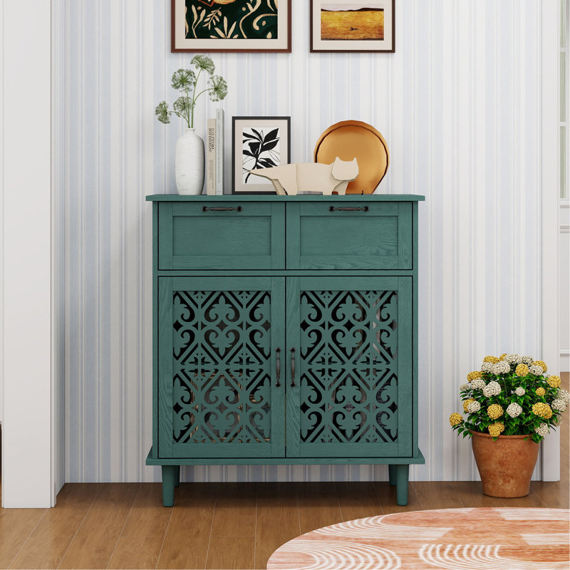 2 Door 2 Drawer Cabinet, American Furniture, Suitable For Bedroom, Living Room, Study