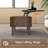 Fluted Lift Top Coffee Table, Modern Oval, Hidden Compartment, Walnut, Living Room-1429214517