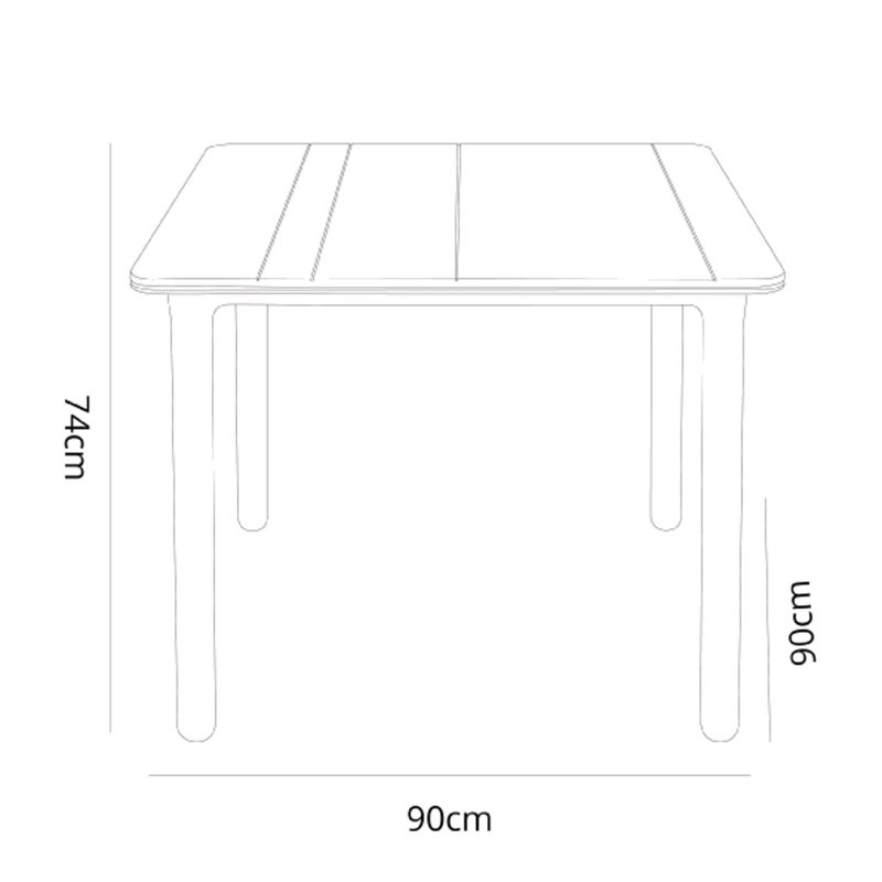 Noa Square Plastic Outdoor Dining Table, Sand