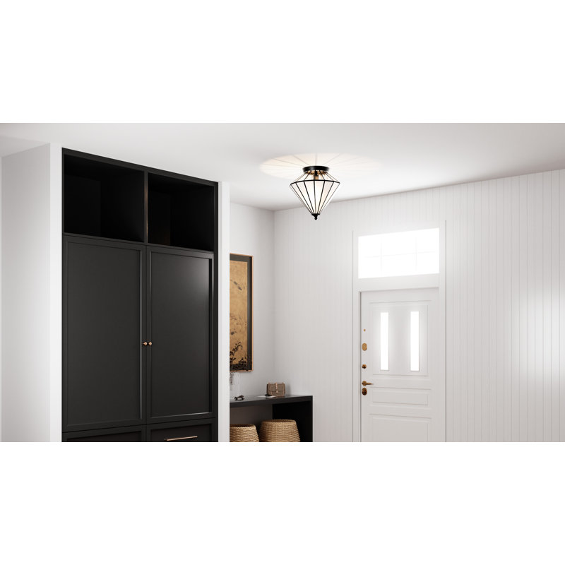 Liam 3-Light Matte Black Flush Mount