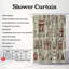 Rideau de douche Wintry Snowman Abstract - Premium-390796113